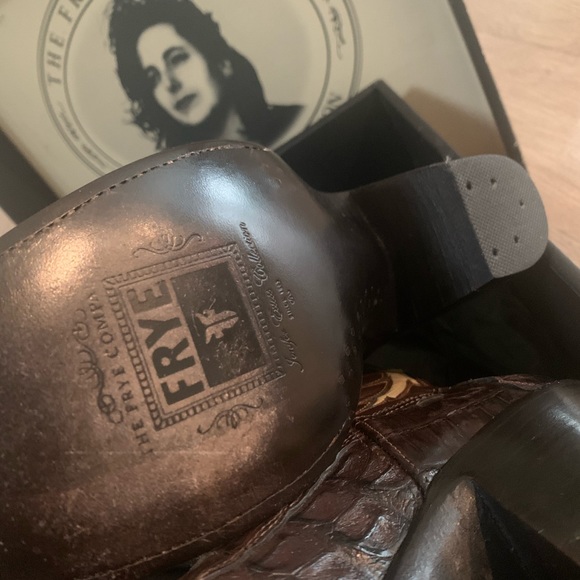 Rare Frye boots crocodile cowboy boots NWT size 7 - Picture 12 of 15